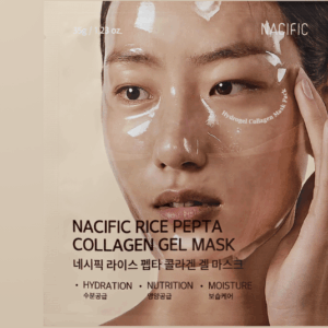 Maschera in idrogel premium con collagene e peptidi di ris